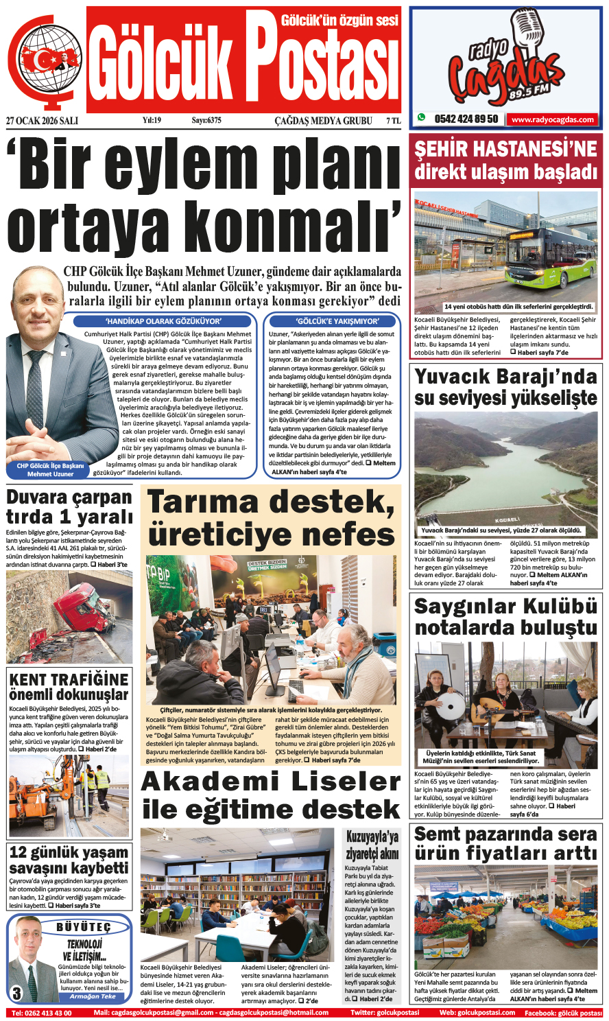 Gölcük Postası Gazetesi 1. sayı