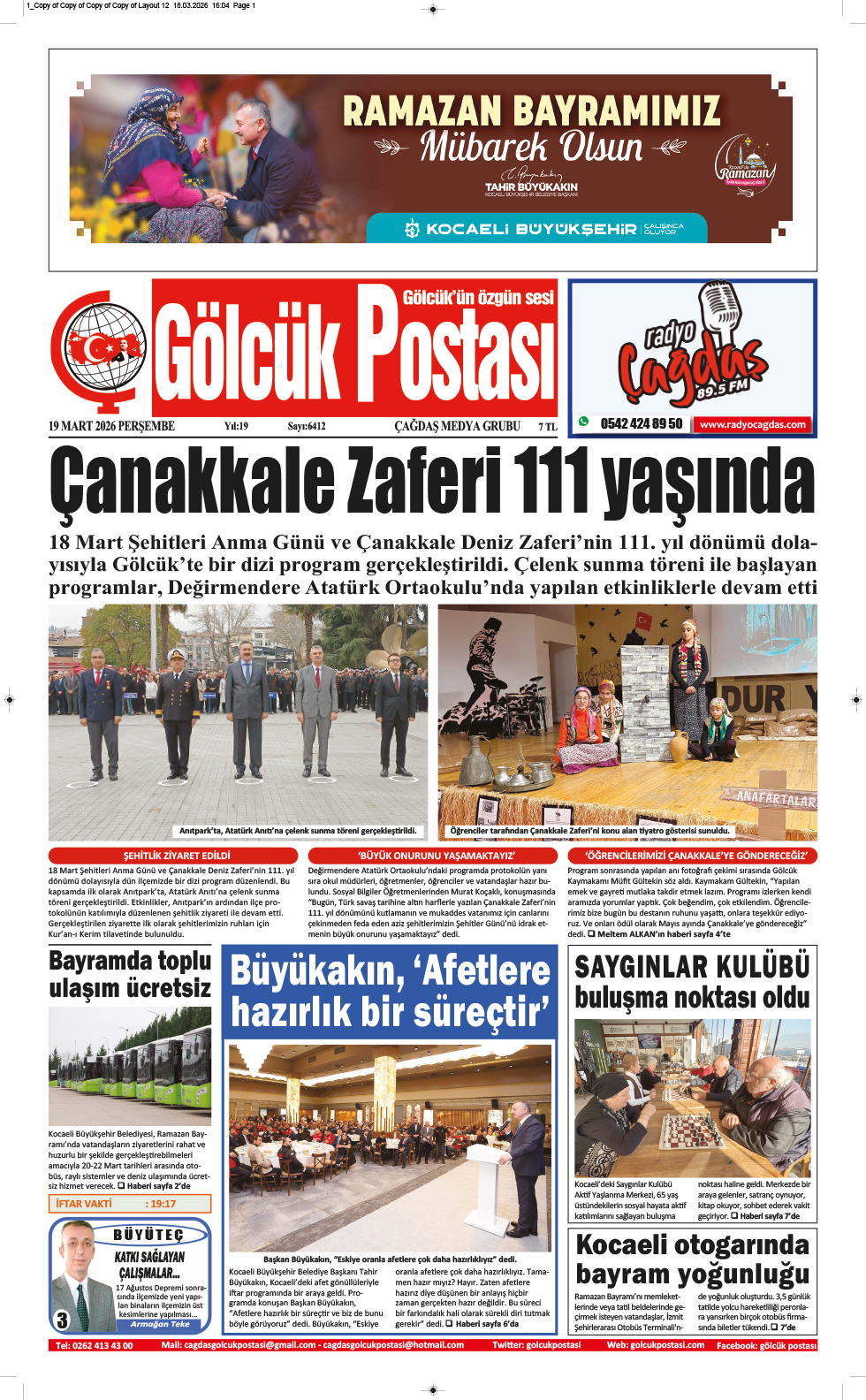 Gölcük Postası Gazetesi 1. sayı