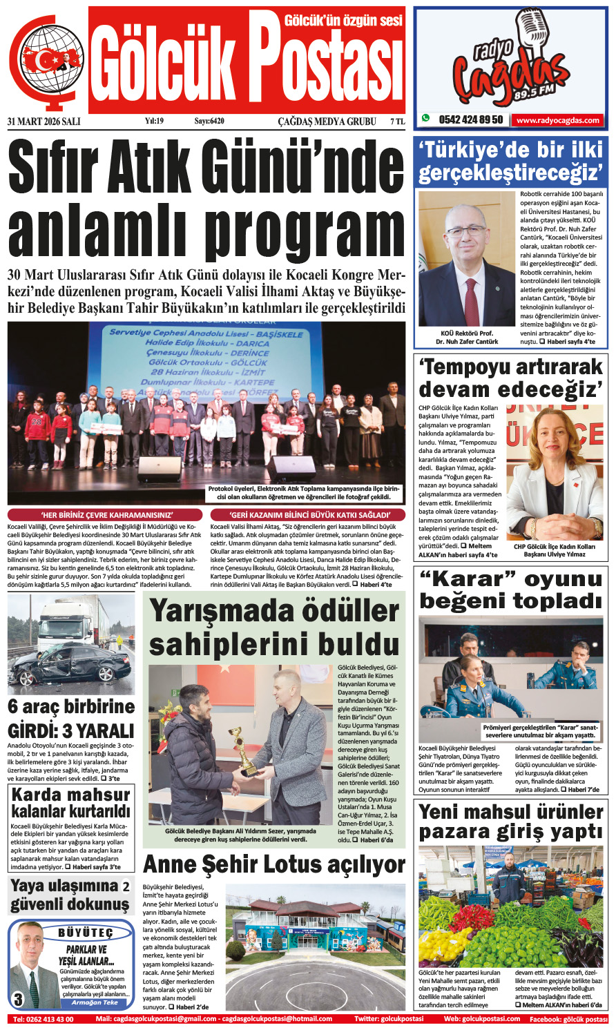 Gölcük Postası Gazetesi 1. sayı