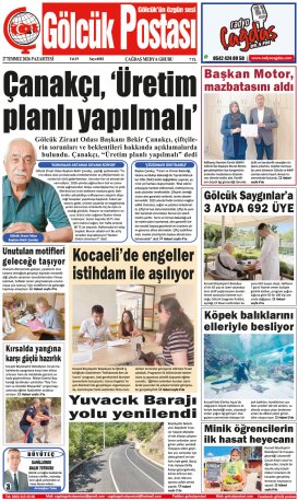 Gölcük Postası Gazetesi . sayısı