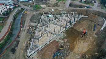 Yeni terminalde çalışmalar hızla sürüyor