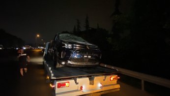 D-130’daki kazada araçlar takla attı: 4 yaralı