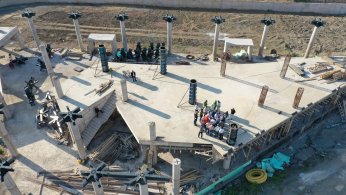 Büyükakın terminal  inşaatını inceledi