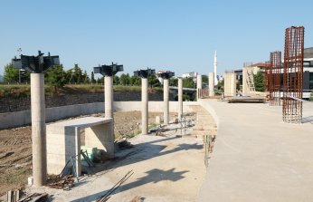 Büyükakın terminal  inşaatını inceledi