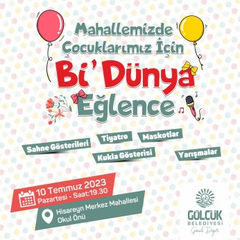 Gölcük’te çocuklar eğlenceye doyacak