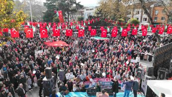 Gölcük’te binlerce kişi Filistin için yürüdü
