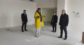 Pehlevan, hastane inşaatını inceledi