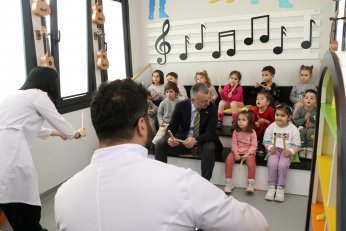 Büyükakın, Lokomotif Köy’de çocuklarla buluştu