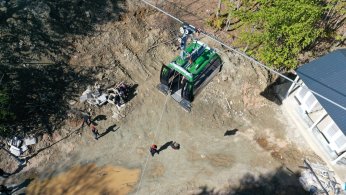 İtfaiyeden teleferikte nefes kesen tatbikat