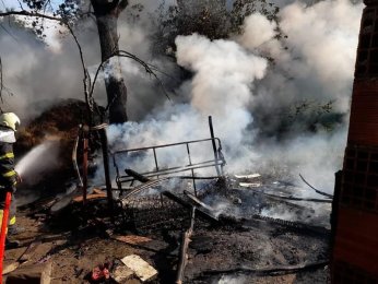 300 balya saman küle döndü