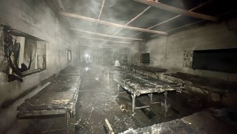 Mermerit tezgah atölyesinde korkutan yangın