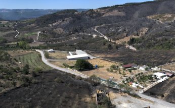 Yangından zarar gören alanlar havadan görüntülendi