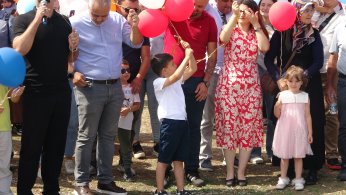 Lösemiyi yenen Kağan için balonlar uçuruldu