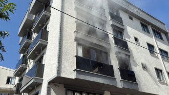 Yangın çıkan dairede patlama