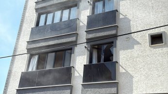 Yangın çıkan dairede patlama