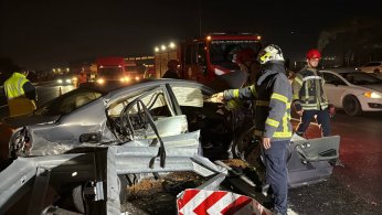 Üç aracın karıştığı kazada 6 yaralı