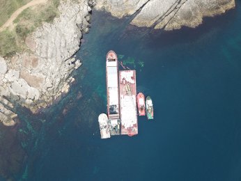 Karaya oturan gemi kurtarıldı