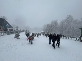 Kuzuyayla’da muhteşem kar manzarası