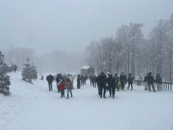 Kuzuyayla’da muhteşem kar manzarası