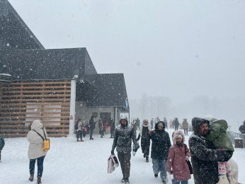Kuzuyayla’da muhteşem kar manzarası