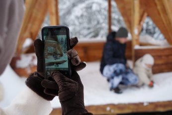 Kartepe’de kar sevinci