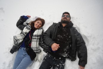 Kartepe’de kar sevinci