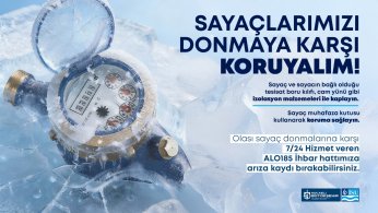 ‘Su sayaçlarınızı donmaya karşı koruyun’