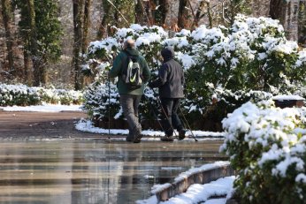 Karla kaplı Ormanya’da kartpostallık görüntüler