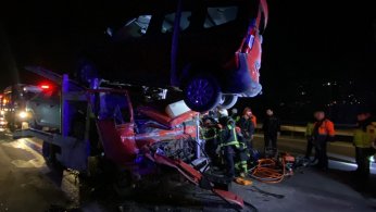 TEM’de vinç destekli kurtarma