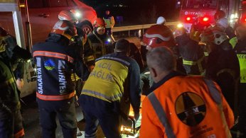 TEM’de vinç destekli kurtarma