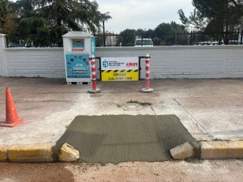 İki ilçeye engelli rampaları yapıldı