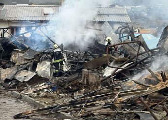 Ahır yangınında 50 küçükbaş öldü