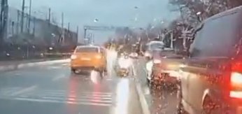 Trafik magandasının ehliyetine el konuldu