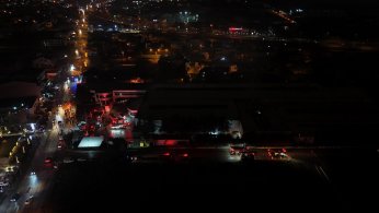 Raf imalatı yapılan fabrikada yangın