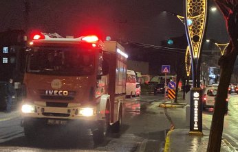 Şofbenin alev aldığı evde büyük panik