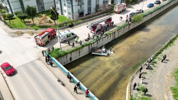 Kamyonet dereye uçtu: 1 yaralı