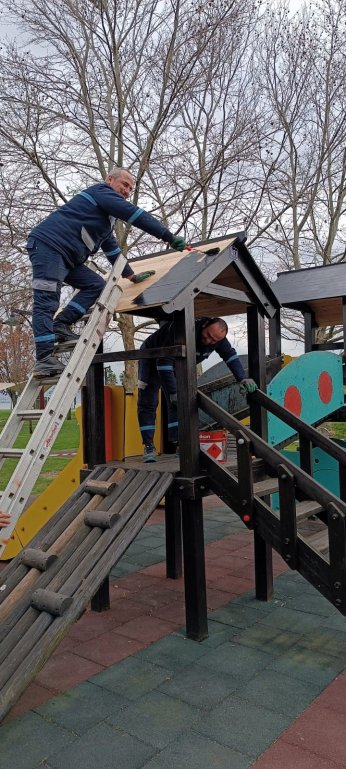 Sekapark’taki oyun alanlarına bakım