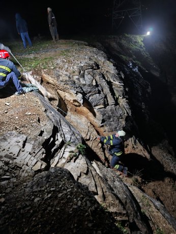Kayalıklardaki sürüye cansiparane kurtarma