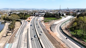 İzmit sahil bağlantı kolu trafiğe kapatıldı