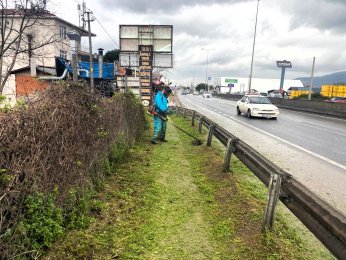 Yol kenarlarında kapsamlı temizlik