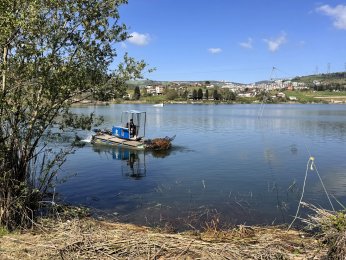 Gölkaypark’taki gölet atıklardan arındırıldı