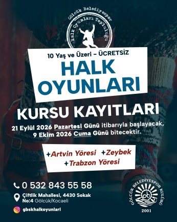 Gölcük Belediyesi’nden    halk oyunları kursu