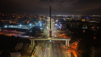 Başiskele Kavşağı’nda gece operasyonu