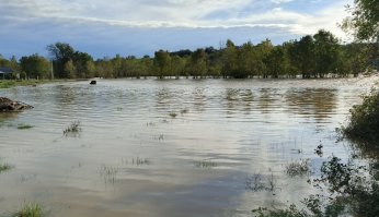 Arazi ve yollar su altında kaldı