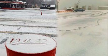 Kartepe'de kar yağışı başladı