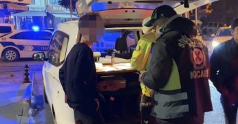 Stajyer sürücü alkollü yakalandı