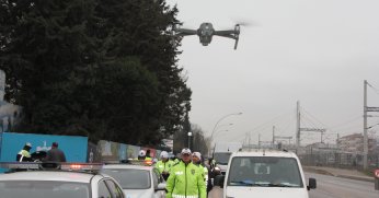 Dron destekli trafik denetimi