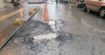 Çukur oluşan nokta kapatılmalı