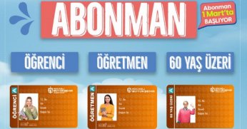 Abonman indirimli kart başlıyor