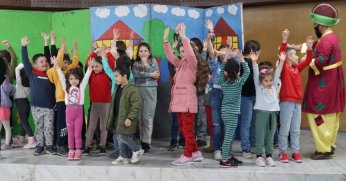 Çocuklar etkinlikte doyasıya eğlendi